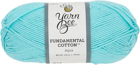 Yarn Bee 4 - Medium – Soft Skein – 164 Yards of Mercerized Cotton Yarn for Crocheting Blankets, Hats, & More – Craft Supplies for Handcrafting, Ivory in Kuwait