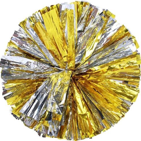 عبوتان من كرات التشجيع المعدنية لفرق التشجيع وكرة القدم وكرة السلة والرياضة وحفلات الرقص للأطفال والبالغين من البلاستيك لتشجيع الكريات المشجعة للنساء والفتيات (أزرق/ذهبي) in Kuwait