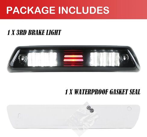 لـ 2009-2014 F150 LED ضوء الفرامل الثالث مع حشية، مصباح شحن خلفي للتركيب العالي في المنتصف، عدسة شفافة in Saudi Arabia