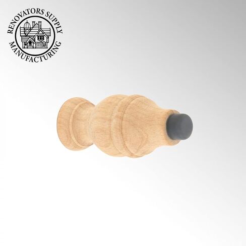 Renovators Supply Manufacturing Door Stoppers 3 5/8 in. Wall Mount Victorian Unfinished Wooden Door Bumper Stops in Saudi Arabia