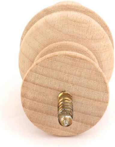 Renovators Supply Manufacturing Door Stoppers 3 5/8 in. Wall Mount Victorian Unfinished Wooden Door Bumper Stops in Saudi Arabia