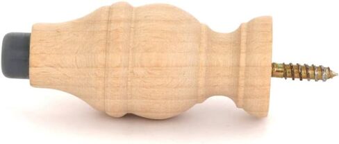 Renovators Supply Manufacturing Door Stoppers 3 5/8 in. Wall Mount Victorian Unfinished Wooden Door Bumper Stops in Saudi Arabia