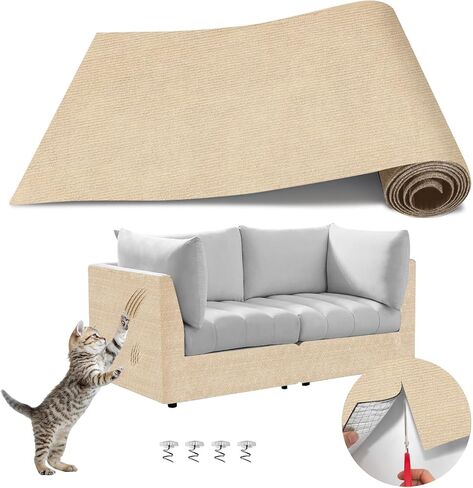 واقي الأثاث الأريكة Cat Scratch Couch ، ردع لوحة خدش القط اللاصقة للأثاث ، واقي أريكة خدش Cat Catmbing من Cat Claws Scratfer for Indoor Cat (Navy ، 39.3x15.8in) in Kuwait