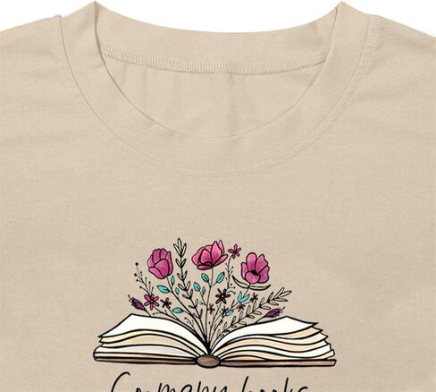 Book Lovers T-Shirt Women Funny Wildflowers Book Reading Shirt Cute Book Lover Bookworm Shirts Teacher Short Sleeve Tee Tops in Kuwait
