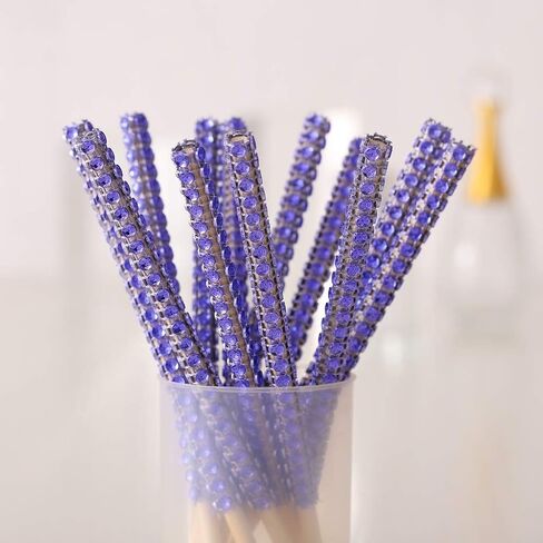 Quotidian Gold Glitter Rhinestone Bamboo Bling Sticks 6" (15cm) Pack of 24 - Candy Apple Cake pop Caramel in Kuwait