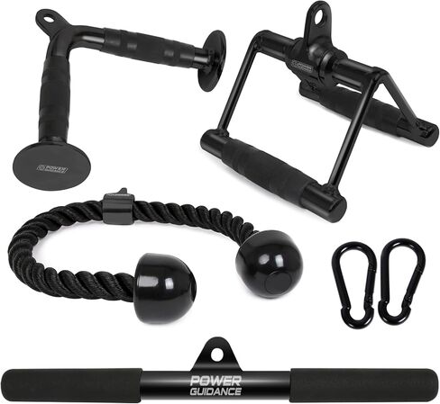 POWER GUIDANCE LAT Pull Down Attachment Tricep Rope Pull Down Attachment Cable Machine Accessories for Home Gym Weight Fitness in Kuwait