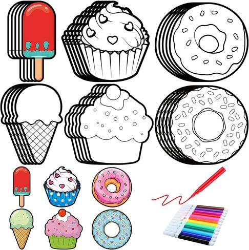 30 Sets Ocean Animals Crafts for Kids Color Your Own Under The Sea Magnets Kit DIY Coloring Sea Animals Magnet Craft Ornaments for School Classroom Home Activities Summer Animals Art Party Favors in Kuwait