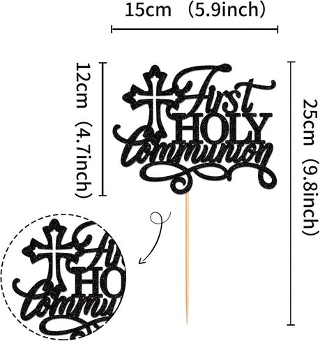 24 Pack God Bless Cupcake Toppers God Bless Cross Baptism Cupcake Picks Baby Shower Baptism Party Decorations Supplies Sliver (print) in Saudi Arabia