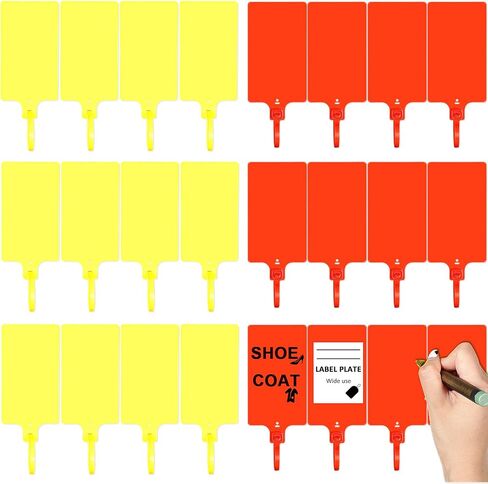 Youyole 200 Pieces Plastic Tags Waterproof Plastic Seal Shipping Tags Logistics Use Big Sign Tie Large Label Tie 250 mm Total Length (Yellow, 2.28 x 3.94 Inches) in Kuwait