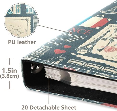 susiyo Photo Albums Self Adhesive DIY Scrapbook Album Japan Traditional Symbol Hardcover PU Leather Photo Book 40 Pages Scrap Book Album Memory Book for Family Wedding Travel School in Kuwait
