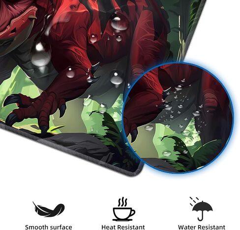 Large Desk Mat with Stitched Edges, Red Roses Skull Office Desk Pad, Anime Gaming Mouse Pad, Extended Keyboard and Mouse Mat,35.4x15.7 inch Waterproof Desk Writing Pad for Office and Home in Saudi Arabia