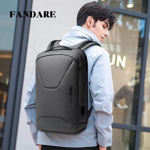 Anti-Theft Backpack Business Daypacks fits 15.6 Inch Laptop Travel Large Backpack with USB Charging Port Waterproof Computer Bag Bookbag for Women Men Notebook Grey in Kuwait