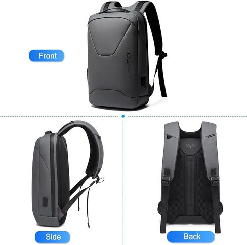 Anti-Theft Backpack Business Daypacks fits 15.6 Inch Laptop Travel Large Backpack with USB Charging Port Waterproof Computer Bag Bookbag for Women Men Notebook Grey in Kuwait