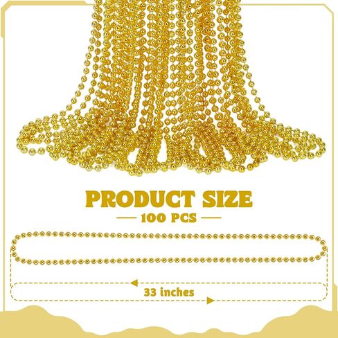 100 PCS White Mardi Gras Beads Beads Beads ، 33 "Mardi Gras Beads Beads ، route expensitations rout parade refl exps escories oudlies ، beads white for wedder carnival party party in Kuwait