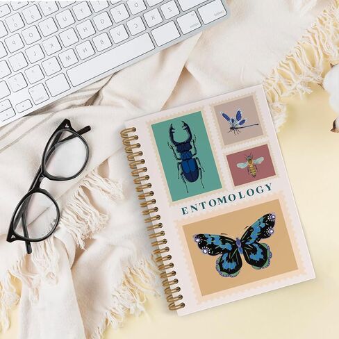 Bug Insect Spiral Notebook, Bugs Insect Journal Notebook, Spring Summer Bug Office Supplies Gifts for Bug Lovers Kids, Insect Entomologist Notebooks for School Work, Entomology Gifts,5.5x8.3 In in Saudi Arabia