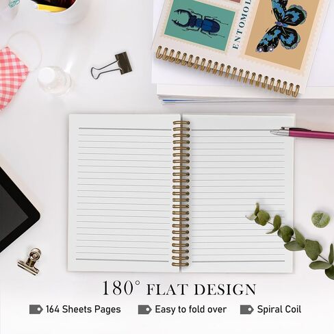 Bug Insect Spiral Notebook, Bugs Insect Journal Notebook, Spring Summer Bug Office Supplies Gifts for Bug Lovers Kids, Insect Entomologist Notebooks for School Work, Entomology Gifts,5.5x8.3 In in Saudi Arabia