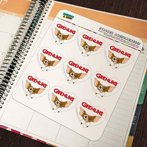 Gremlins Gizmo Logo Heart على شكل مخطط تقويم القصاصات ملصقات الحرف الحرفية in Saudi Arabia