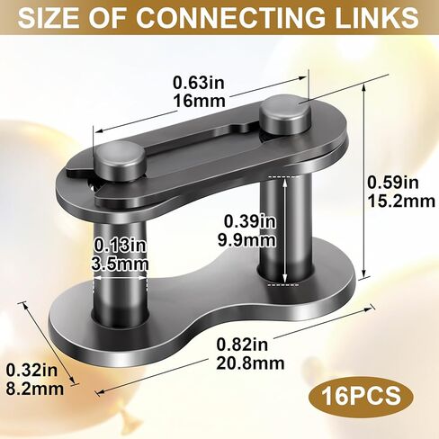 5PCS #41 Roller Chain Connecting Links, Heavy Duty Manganese Steel Master Connector for Mini Bikes, Bycicles, Motorcycles, Go-Karts, Home and Industrial Machinery in Kuwait