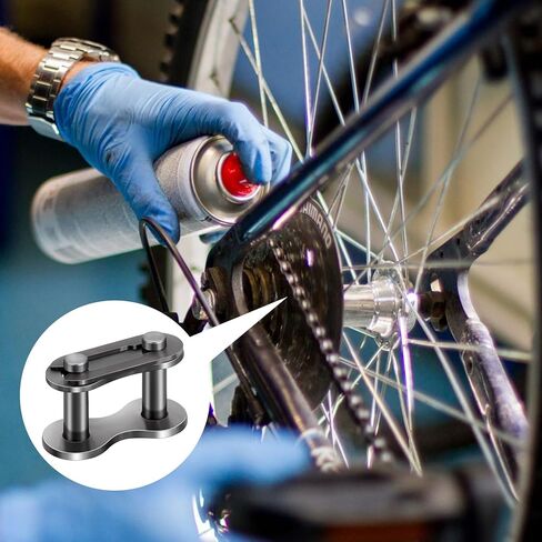 5PCS #41 Roller Chain Connecting Links, Heavy Duty Manganese Steel Master Connector for Mini Bikes, Bycicles, Motorcycles, Go-Karts, Home and Industrial Machinery in Kuwait