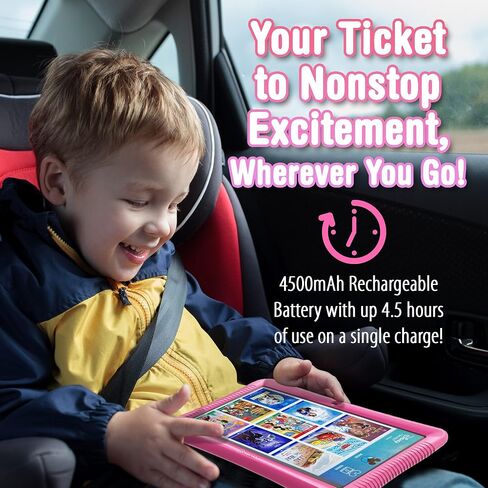 Contixo K102 10" Android Tablet and KW1 Kids Smartwatch - 32GB, Includes 80+ Disney Storybooks, Educational Watch with Games, Camera, Music Player, Alarm, Customizable Wallpaper, Pink in Saudi Arabia