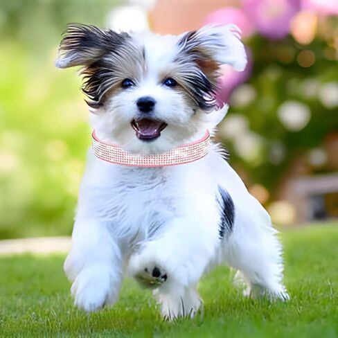 Small Dog Collar, Bling Rhinestone Diamond Fancy Crystal Glitter Pretty Jewel Pet Puppy Collars for XXS XS Small Medium Large Breed Girl Female Dogs Cats, Pink S in Kuwait