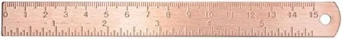 Chris.W 6 Inch Brass Ruler - Durable Ruler in Multi Use, Good for Journal, Planner and Diaries - Rose Gold in Saudi Arabia