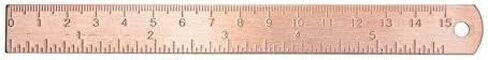 Chris.W 6 Inch Brass Ruler - Durable Ruler in Multi Use, Good for Journal, Planner and Diaries - Rose Gold in Saudi Arabia