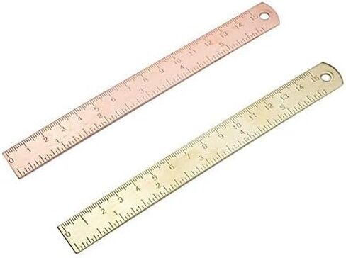 Chris.W 6 Inch Brass Ruler - Durable Ruler in Multi Use, Good for Journal, Planner and Diaries - Rose Gold in Saudi Arabia