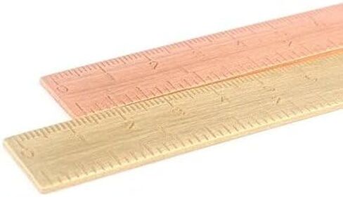 Chris.W 6 Inch Brass Ruler - Durable Ruler in Multi Use, Good for Journal, Planner and Diaries - Rose Gold in Saudi Arabia