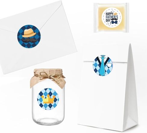 Happy Father's Day Stickers, 180pcs Vinyl Inspirational Fathers Day Stickers Bulk, Father's Day Labels Stickers Decals for Water Bottles, Scrapbooking, Computers, Planner, Envelopes Seal in Saudi Arabia