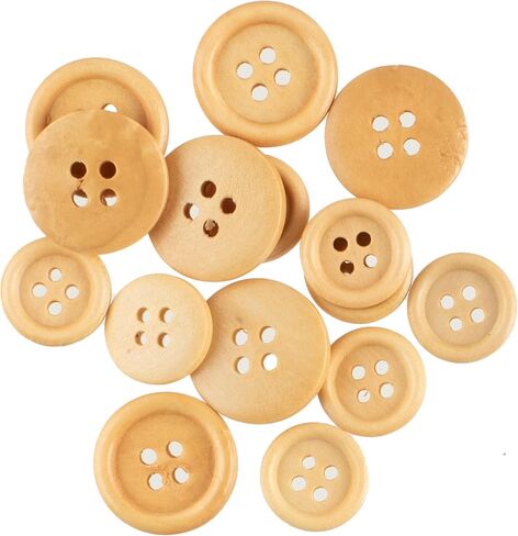 Blumenthal Lansing 559023131 Organic Elements Assorted Round and Shaped Buttons for Crafts and Sewing, 1/2" to 1-3/8", Multicolor, 67 Pieces in Saudi Arabia