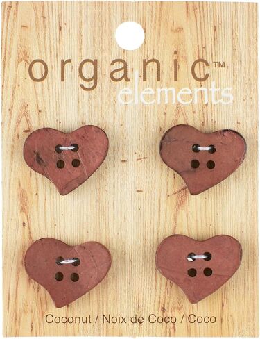 Blumenthal Lansing 559023131 Organic Elements Assorted Round and Shaped Buttons for Crafts and Sewing, 1/2" to 1-3/8", Multicolor, 67 Pieces in Saudi Arabia