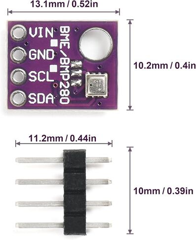 2 قطعة BME280 3.3 فولت وحدة الاستشعار الضغط الجوي وحدة استشعار درجة الحرارة والرطوبة IIC SPI اندلاع GY-BME280 in Kuwait