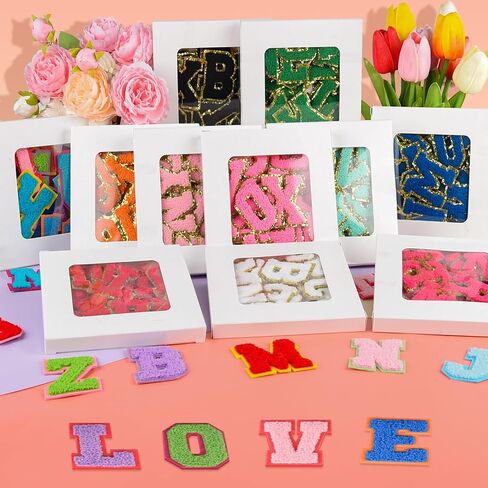 ASTARON 52 PCS تصحيحات رسائل لاصقة ذاتية ، ملصقات Chenille Letters ، A-Z Pottored Patches Alphabet Cloth Patch للملابس ، الأكياس ، القبعة ، علبة الهاتف ، إكسسوارات DIY (أسود) in Kuwait