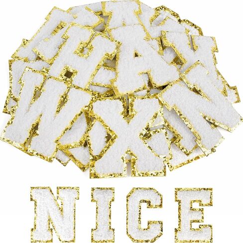 ASTARON 52 PCS تصحيحات رسائل لاصقة ذاتية ، ملصقات Chenille Letters ، A-Z Pottored Patches Alphabet Cloth Patch للملابس ، الأكياس ، القبعة ، علبة الهاتف ، إكسسوارات DIY (أسود) in Kuwait