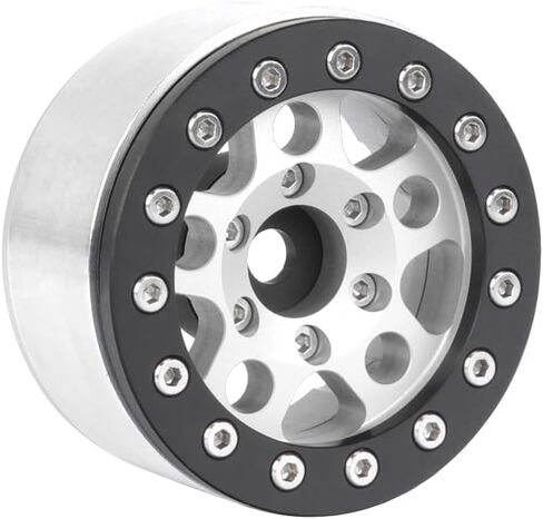Aluminium Alloy 1.55 Beadlock Wheels Rims Replacement Parts for 1/10 1/18 RC Crawler Car 1.55 inch Tires (5 Spoke, Blue) in Saudi Arabia