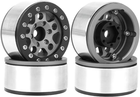 Aluminium Alloy 1.55 Beadlock Wheels Rims Replacement Parts for 1/10 1/18 RC Crawler Car 1.55 inch Tires (5 Spoke, Blue) in Saudi Arabia
