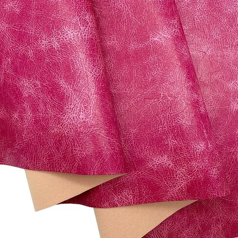 Soft Smooth Distressed Upholstery Synthetic Leather 16"x54"(41x137cm) Crazy Horse Marine Vinyl Faux Leather Upholstery Fabric Vintage Vegan Faux Leather for DIY Sewing Crafts (Purple) in Saudi Arabia
