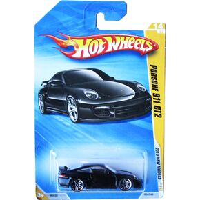 Hot Wheels 2010 Porsche 911 GT2 New Models Black #014 (إصدار بطاقة طويلة)