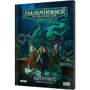 Arkham Horror لعبة الأدوار لعبة Arkham Mysteries Adventure Book - ثلاثة سيناريوهات مستقلة ، آر بي جي غامرة للأطفال والكبار ، تتراوح أعمارهم بين 14+ ، 2-6 لاعبين ، 1+ ساعة اللعب ، مصنوعة من Edge Studio