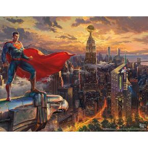 Ceaco - 4 in 1 Multipack - Thomas Kinkade - DC Comics - Justice League (4) 500 Piece Jigsaw Puzzles