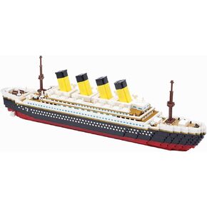 Micro Mini Blocks Building Titanic Model Building Set-23.6 "(60 سم) طول-3327 قطعة） لعبة الطوب الصغيرة ، هدية للبالغين والأطفال