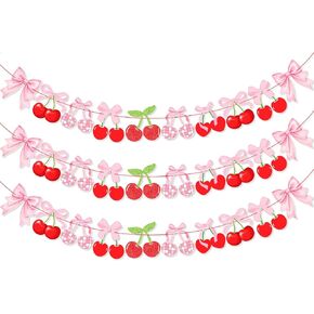 K Kumeed 3 PCS Cherry Party Decorations ، Cherry Garland Decor Decor