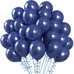Rubfac 70pcs 5 بوصة بالونات بيضاء وشريط ، وبالونات اللاتكس السميكة لعيد حفل زفاف عيد ميلاد التخرج من زخارف حفل الذكرى السنوية