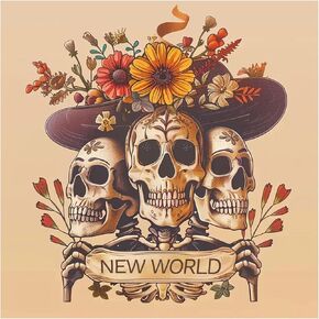 Sanjee Diamond Painting Kits for Adults, 5D DIY Skull Diamond Art Kits for Beginners, Round Full Drill Diamond Dots Paintings Diamond Painting for Home Wall Decoration Gift, 12x12inch