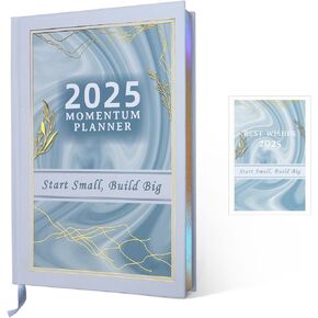 2025 Monthly & Weekly Planner Hardcover - Professional A5 Calendar (January-December) Momentum 2025 Daily Life Planner | 5.8" x 8.3" Office Planner Professional Journal for Mindful Planning Hit Goals