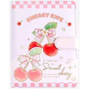 Kawaii Cherry Journal Notebook, Cute Cherry Journal with Colored Pages, A5, 4.8 x 6.6 inches (12.4 x 16.8 cm), Premium Quality Paper