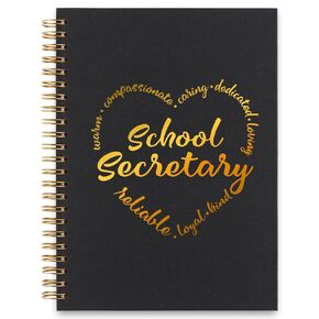 akeke School Secretary Spiral Notebook Gifts for Women, Thank You Appreciation Gift for School Secretary Office Supplies Spiral Notebooks AMM26