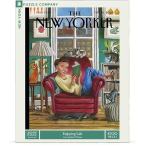New York Puzzle Company - New Yorker تتمتع بالحياة - 1000 قطعة بانورامزو لليالي لعبة العائلة من قبل مارك أولريسكن