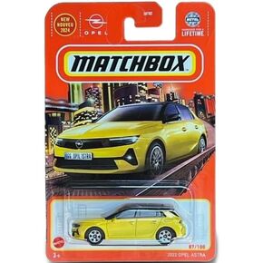 Matchbox 2022 Opel Astra Diecast Car ، 1:64 مقياس ، أصفر